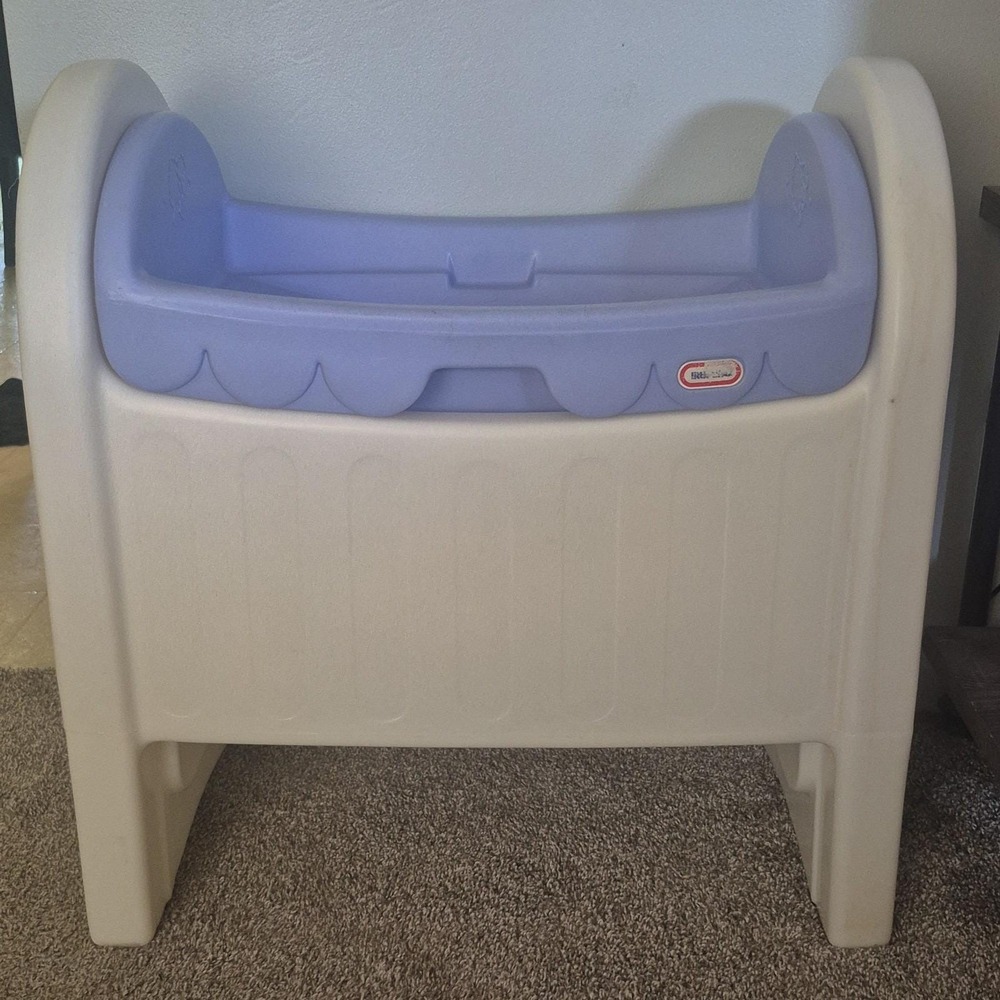 Little Tikes Purple & White Toy Storage Changing Table/Bassinet/Storage RARE